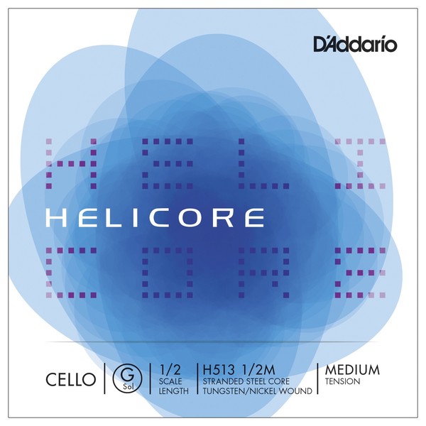 D'Addario Helicore Cello G String, 1/2 Size, Medium 
