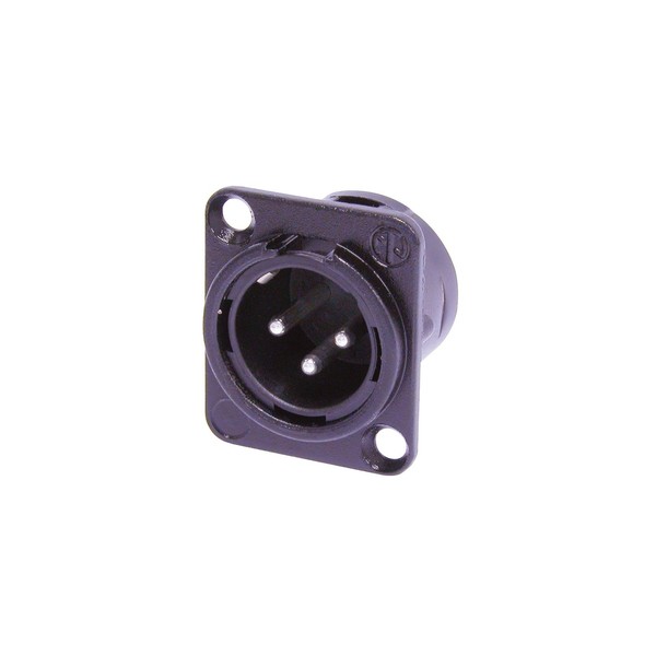 Neutrik NC3MD-L-BAG-1 3-Pole Male XLR Receptacle, Black Housing 1