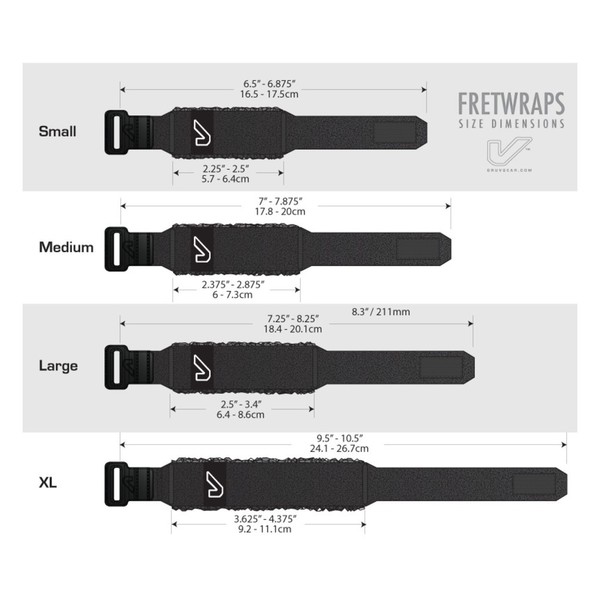 Gruv Gear Fretwraps Size Guide