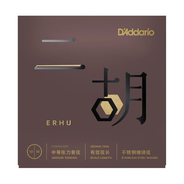 D'Addario ERHU01 Erhu Strings Medium Tension, 10-18 Main Image