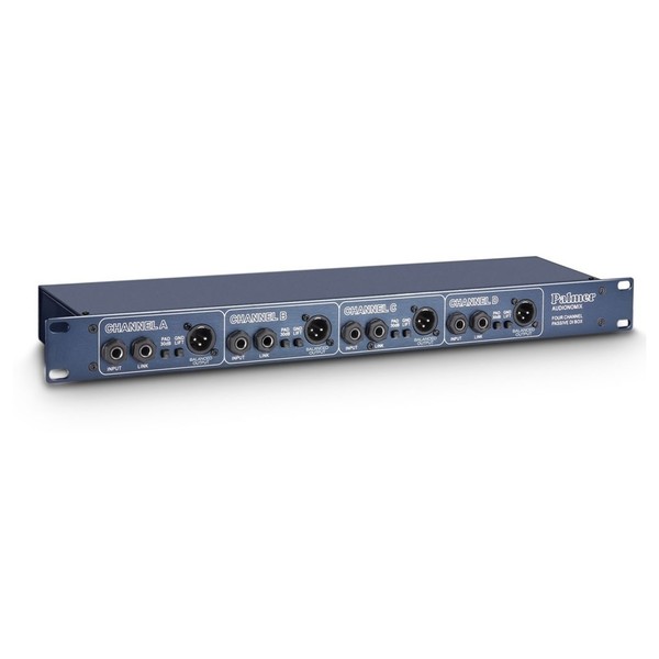 Palmer Pan 03 4 Channel Passive DI Box, Front Angled