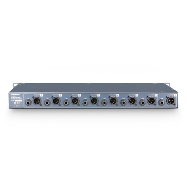 Palmer Pan 16 8 Channel Passive DI Box, Back Straight