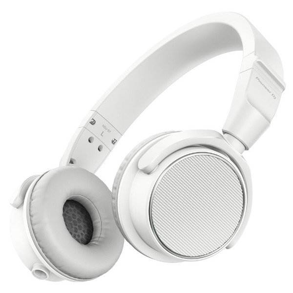 HDJ-S7 Professional DJ Headphones, White - Angled 2
