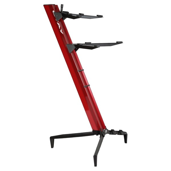 STAY Keyboard Stand TOWER, 2-Tiers, 4 Arms, Red - Angled