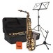 Saxofón Alto Set Completo, Negro y Dorado