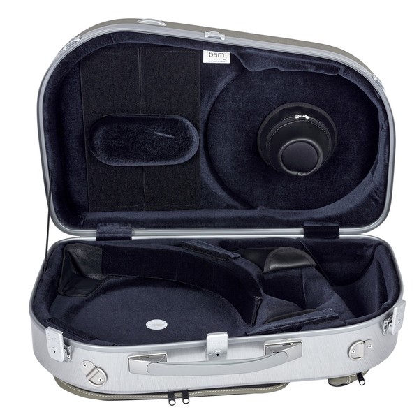 BAM L'Etoile Hightech Adjustable French Horn Case, Grey, Inside