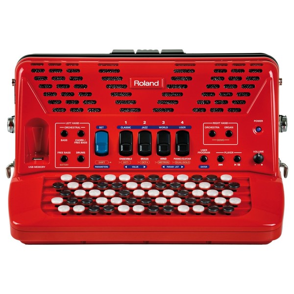 Roland FR1X Compact Button Type V-Accordion with Speakers Red