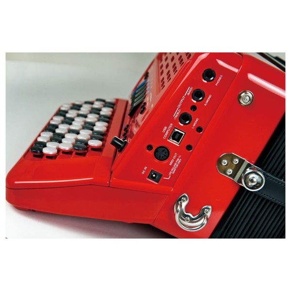 Roland FR1X Button V-Accordion Red usb connection