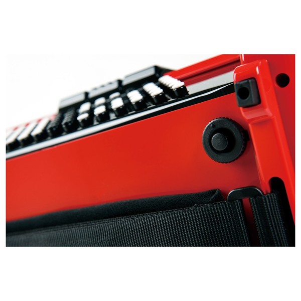 Roland FR1X Button V-Accordion Red strap close up