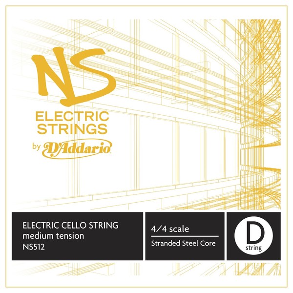 D'Addario NS Electric Cello D String, 4/4 Size, Medium 