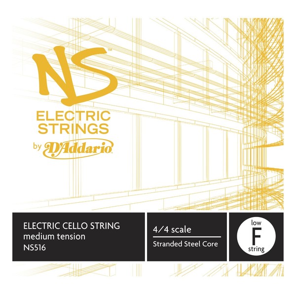 D'Addario NS Electric Cello Low F String, 4/4 Size, Medium 