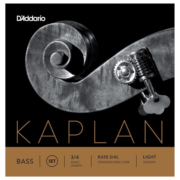 D'Addario Kaplan Double Bass String Set, 3/4 Size, Light 