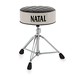 Natal Deluxe-Drummer-Sitz, schwarze Platte mit weißen Seiten