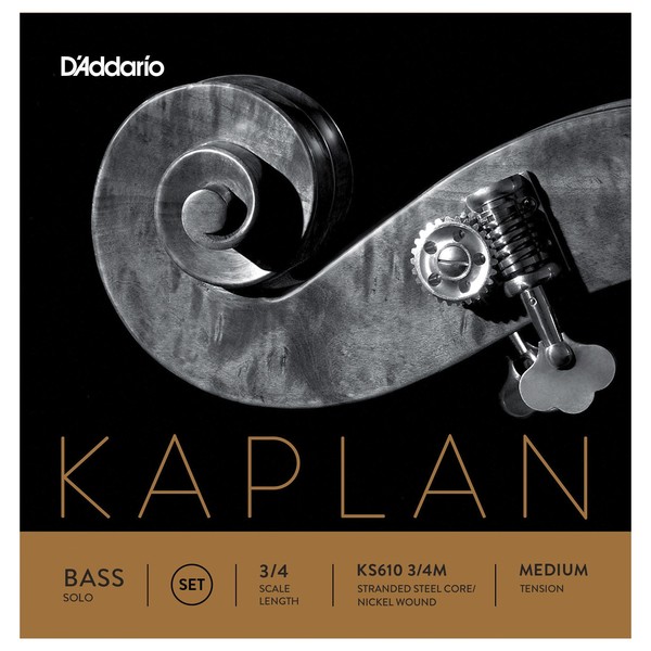 D'Addario Kaplan Double Bass String Set, 3/4 Size, Medium