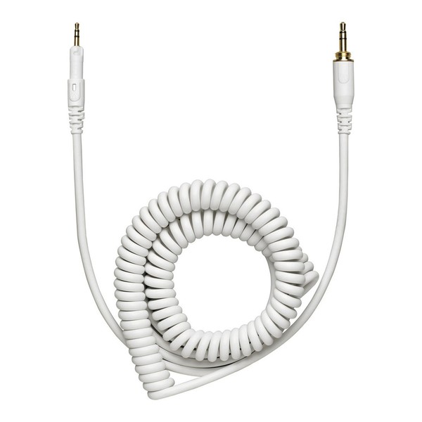 Audio Technica ATH-M50xWH Professional Monitor Headphones, Coiled Cable