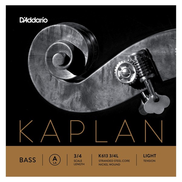 D'Addario Kaplan Double Bass A String, 3/4 Size, Light 