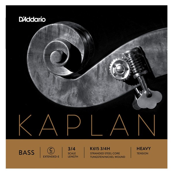 D'Addario Kaplan Double Bass C (Extended E) String, 3/4 Size, Heavy 