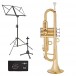 pTrumpet Hytech Trumpet Package, Gold