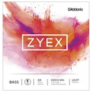 D'Addario Zyex Double Bass E String, 3/4 Size, Light&nbsp;