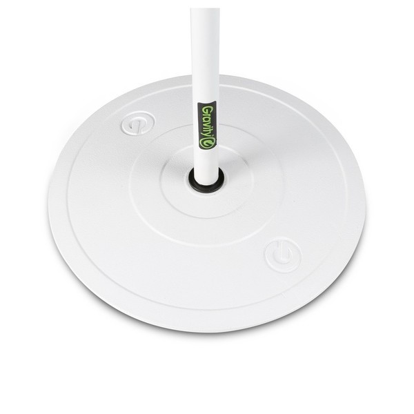 Gravity MS23W Microphone Stand with Round Base, White Base