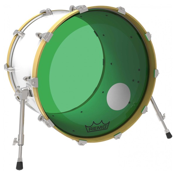 Remo Powerstroke 3 Colortone Green 22'' Ported Bass Drum Head