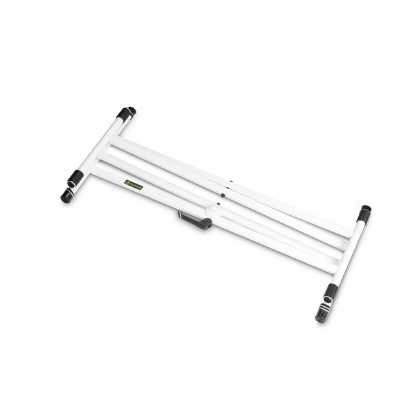 Gravity KSX2 Double X-Form Keyboard Stand, White Collapsed
