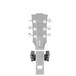 Gravity GS01WMB Guitar Wall Mount Hanger With Neck Hug Guitar Not Included