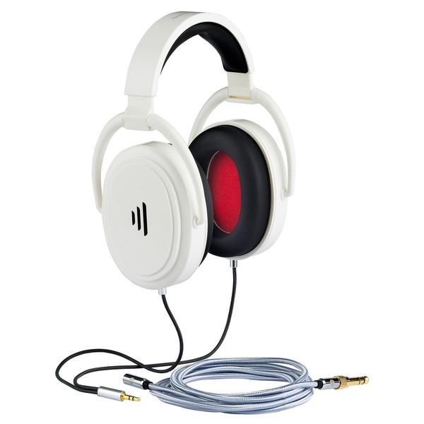 Direct Sound Studio Plus+ Audiophile Isolation Headphones, White - Angled (Main)