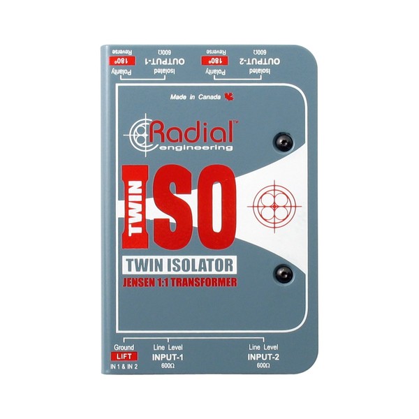 Radial Twin-Iso 2-Channel Line Level Isolator - Top View