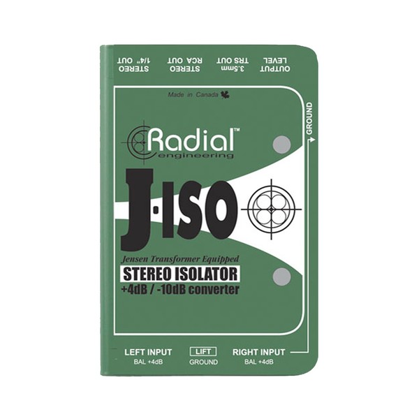 Radial J-Iso Stereo Line Level Isolator & +4dB to -10dB Converter 1