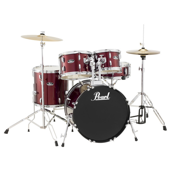 Pearl Roadshow 5 Piece Compact Drum Kit, Red Wine