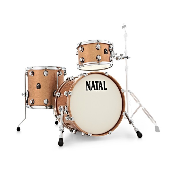 Natal Café Racer 18" 3pc Jazz Shell Pack, Champagne Sparkle