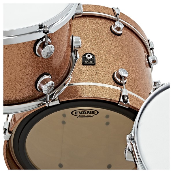 Natal Café Racer 18" 3pc Jazz Shell Pack, Champagne Sparkle
