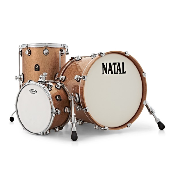 Natal Café Racer 18" 3pc Jazz Shell Pack, Champagne Sparkle