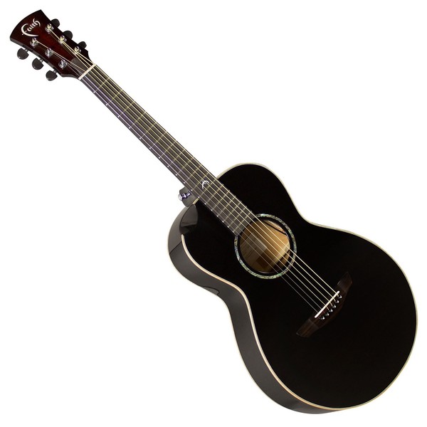 Faith Eclipse Mercury Scoop Electro Acoustic LH, Black Gloss Front View