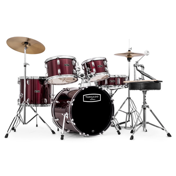 Mapex Tornado III Compact 18" Drum Kit, Burgundy