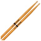 Promark Rebound 5B ActiveGrip Clear Hickory Drumsticks, Wood Tip