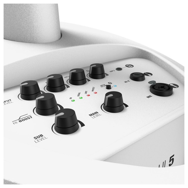 LD Systems Maui 5 PA System, White Mixer angled