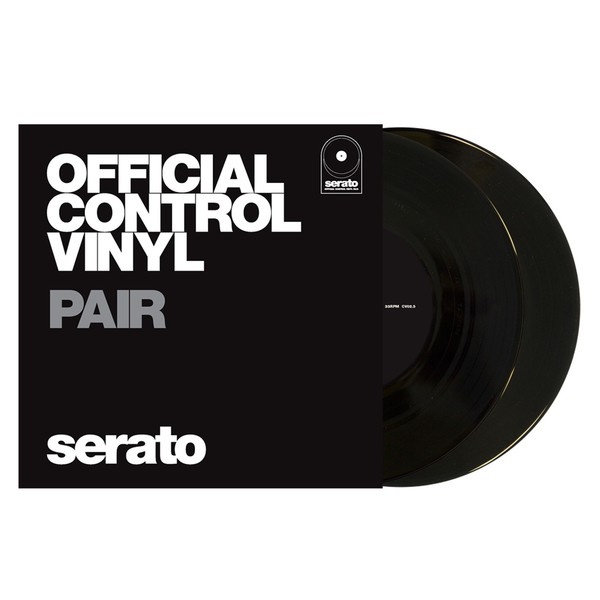 Serato 7'' Control Vinyl, Black (Pair) - with Sleeve