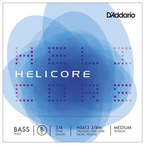 D'Addario Helicore Solo Double Bass B String, 3/4 Size, Medium 