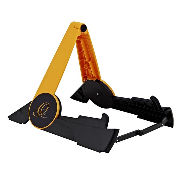 Ortega OPGS-1ORBK Portable Guitar Stand, Orange/Black Main Image