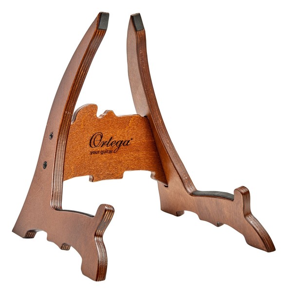 Ortega OWUS-1 Wooden Ukulele Stand, Dark Brown