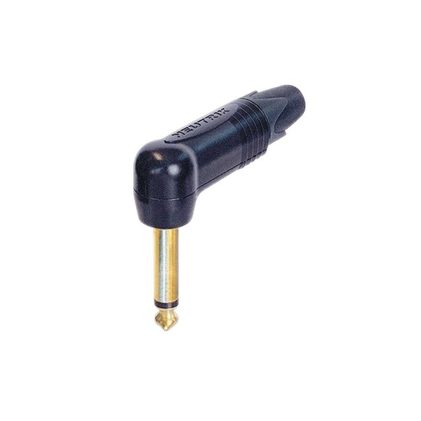 Neutrik NP2RX-B 2-Pole 1/4'' Right-Angle Jack Plug, Black Shell 1