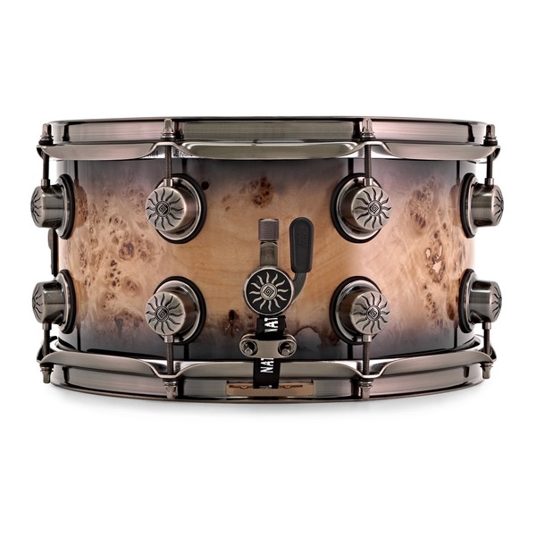 Natal Mappa Burl Maple 13'' x 7'' Snare Drum, Smoked Gloss