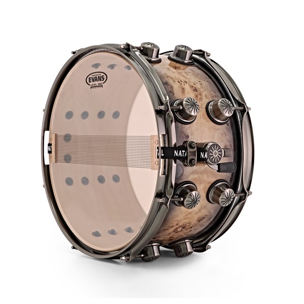 Natal Mappa Burl Maple 13'' x 7'' Snare Drum, Smoked Gloss at