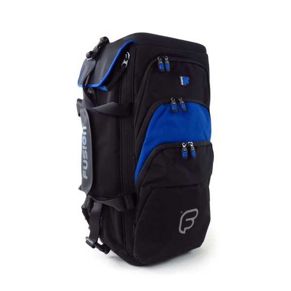 Fusion Premium Triple Trumpet Gig Bag, Black and Blue