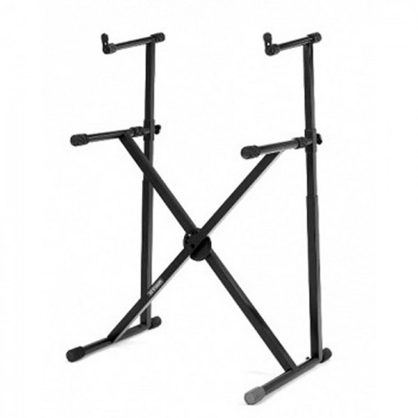 Hercules EZLOK Double Brace 2 Tier Keyboard Stand