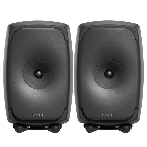 Genelec 8351APM Professional Studio Monitor, Grey, Pair - Bundle