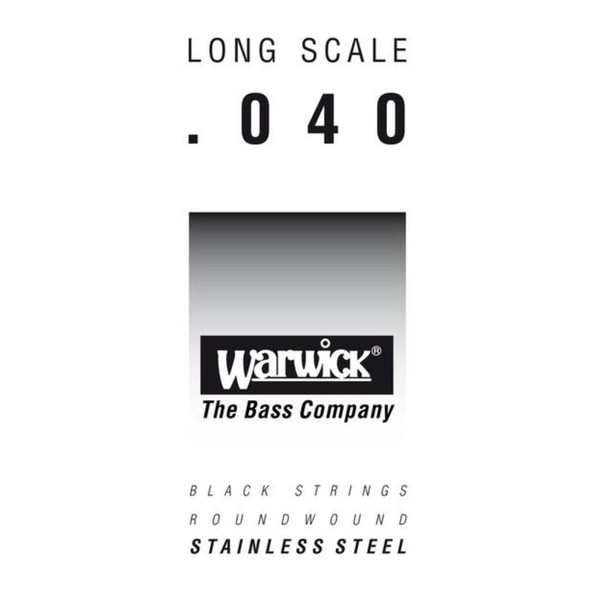 Warwick Black Label Single Bass String, 040