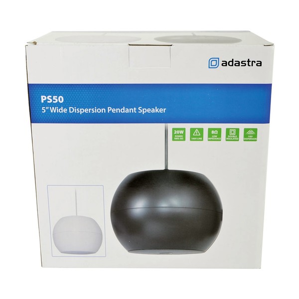 DISC Adastra 5'' Pendent Ceiling Speaker, Black at Gear4music